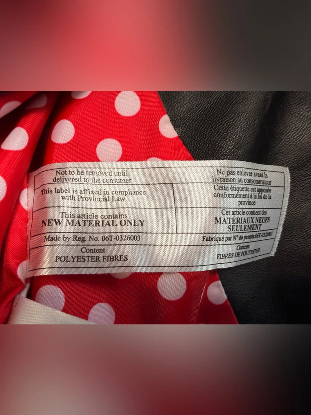 Disney Store Minnie Mouse Girls Faux Leather Moto Jacket Size 5/6 Black Studded
